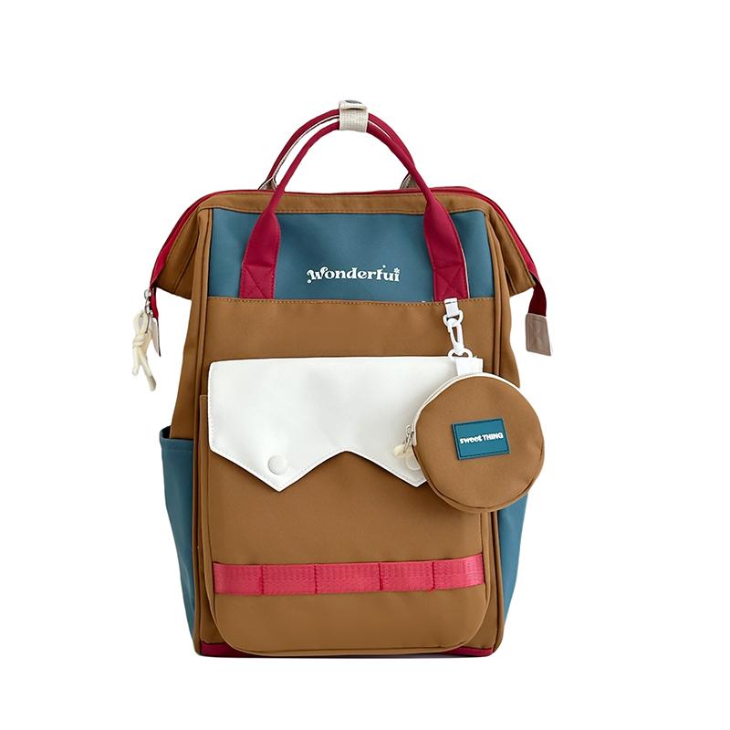 Colorblock Studenten Schultasche Kinderrucksack Leichter Rucksack
