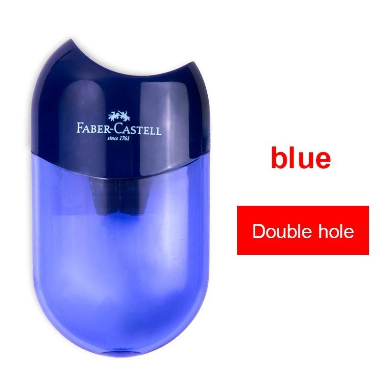 FABER-CASTELL Manual Mini Pencil Sharpener Dual-Hole Sharpener for Thick and Thin Pencils Portable Durable Pencil Sharpener