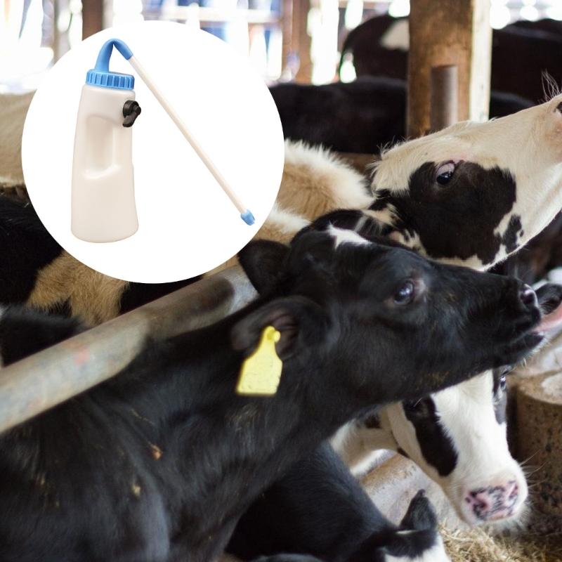 Large Capacity Calfs Nursing Bottle Food Grades Easyly Carry Livestock Feeders for Calfs Nutritions