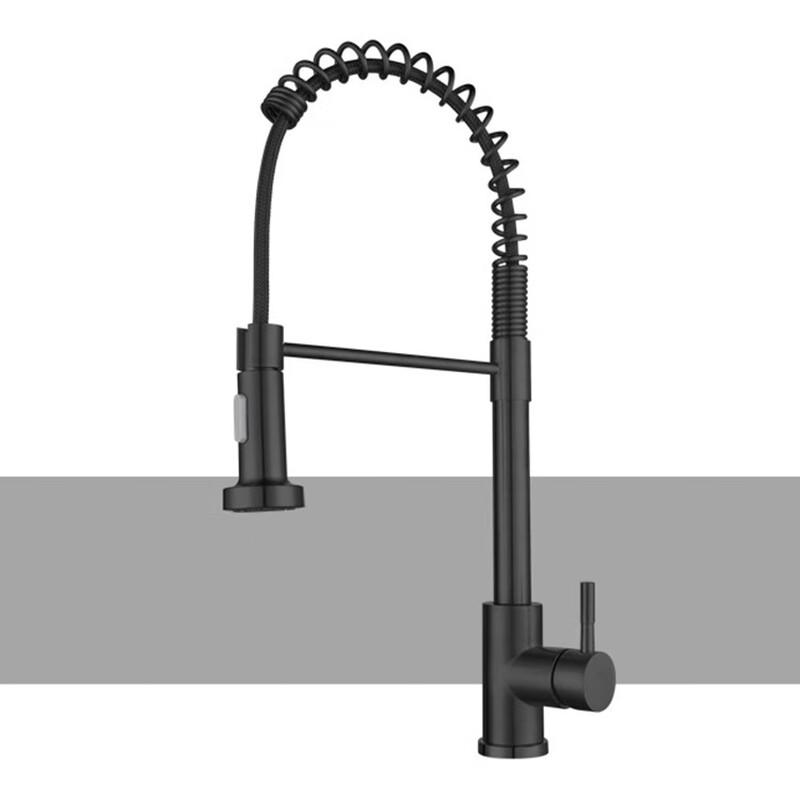 VEMUSE 304 Stainless Steel Pull-Out Kitchen Faucet Hose Not Included