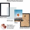 7x9 Picture Frame Black for Wall Hanging or Tabletop- Wall Mounting Horizontally or Vertically, 7 x 9 Wall Gallery Poster Photo Frame for 7 by 9