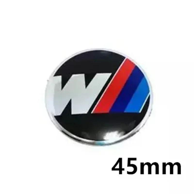 2026 Hot 1Pcs 45mm Car Steering Wheel Badge Emblem Sticker Auto-Styling For BMW E36 E46 E53 E90 E60 E61 E93 E87 X1 X3 X5 X6 F30 F20 F10 F1