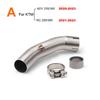 Motorcycle Modification Exhaust Middle Section Applicable For KTM RC250 RC390 ADV390 ADV250 RC 250 390 Exhaust Muffler Escape
