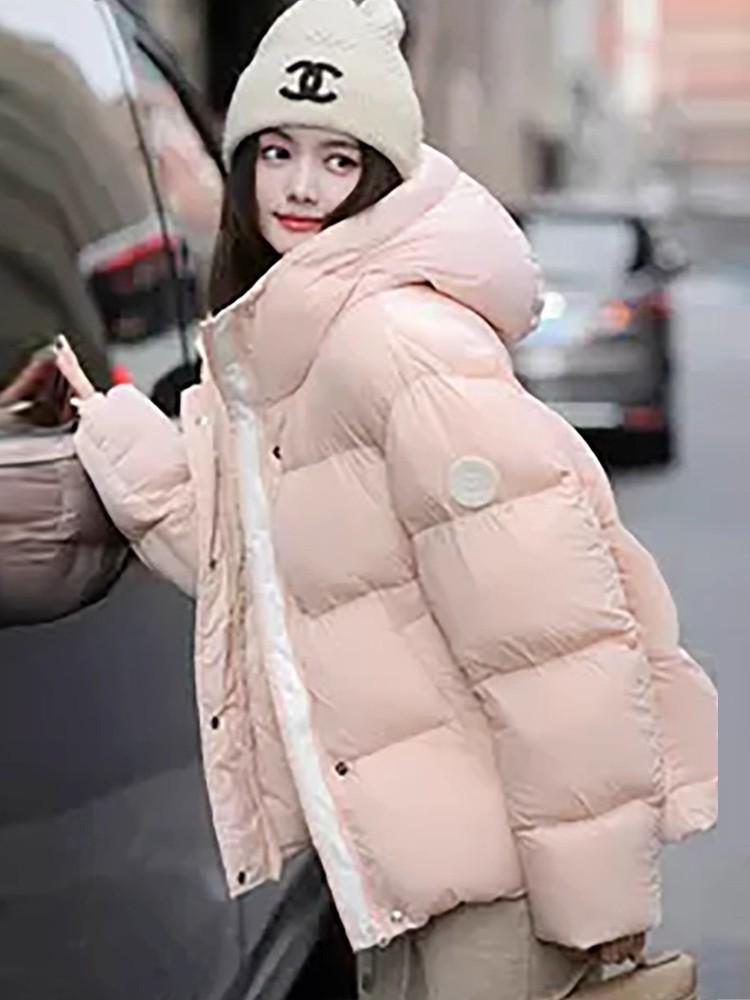 Authentic 2025 Girls' Thickened Hooded Winter Down Jacket