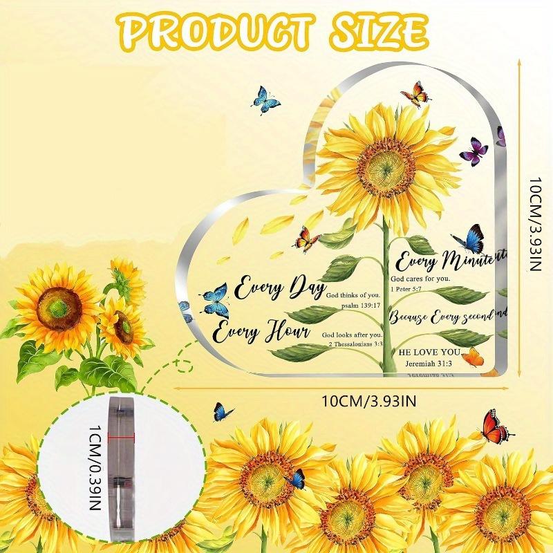 Christian Women’s Gifts: Bible Verses Acrylic Heart. Inspirational Scripture Keepsake/Paperweight (Friend/Mom/Grandma).