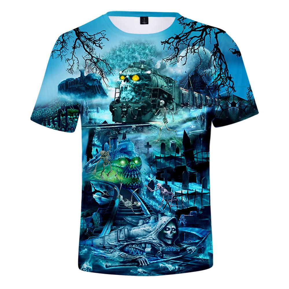 Summer Hawaiian Elements 3D Digital Printed Short Sleeved Trendy Quick Drying Adult T-shirt