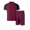 Men's 2025 Summer Color Block Suit: European/American Style Round Neck Tee & Shorts Set
