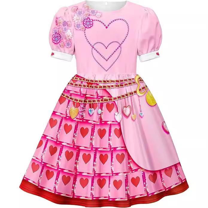 New Halloween Vampire Descendants 4 Children'S Flying Sleeve Dress 3D Printed Children'S Suit Skirt