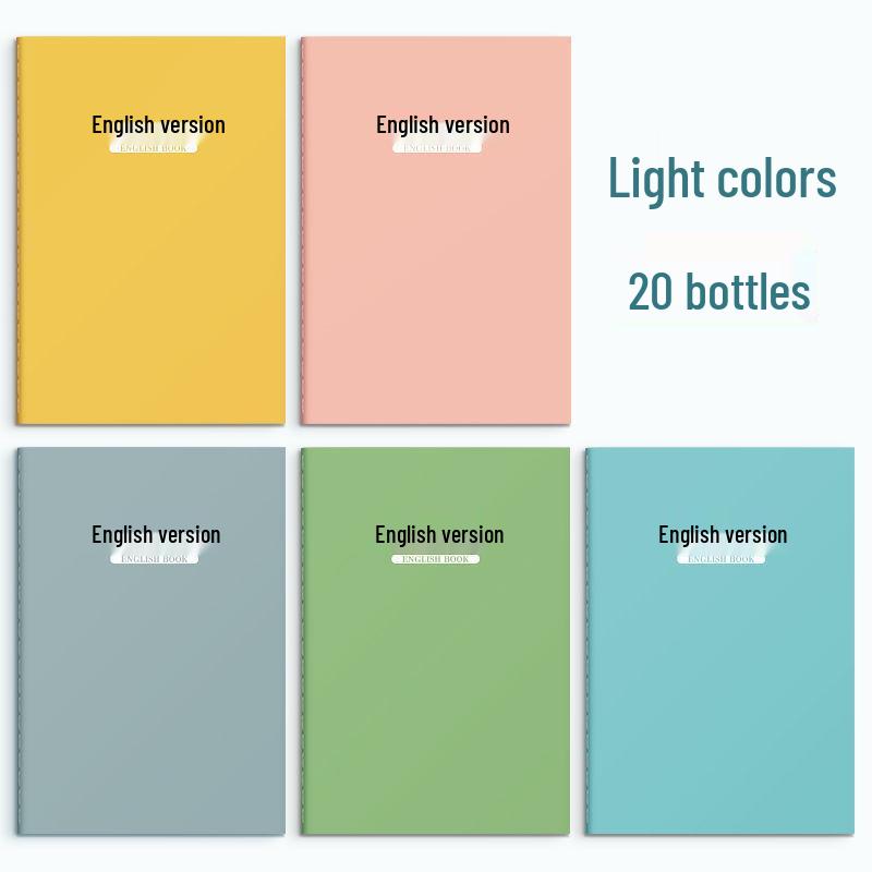 English Writing Notebook: Thickened Macaron Colors for Third Graders, High-Quality Homework Paper