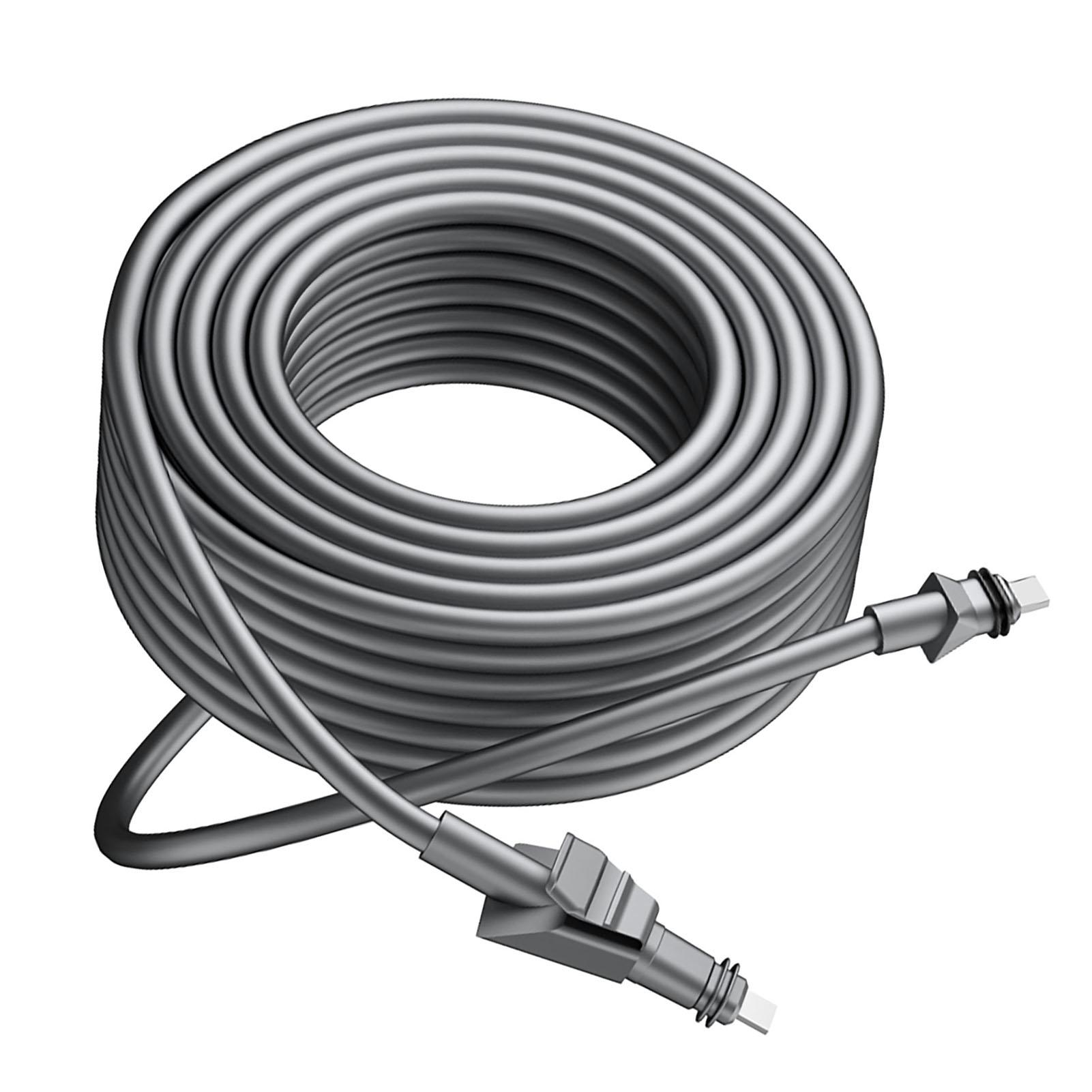 

75FT 23 Meters Satellite Cable Copper Coring Rubber Housing IP68 Satellite Extension Cord for Flat