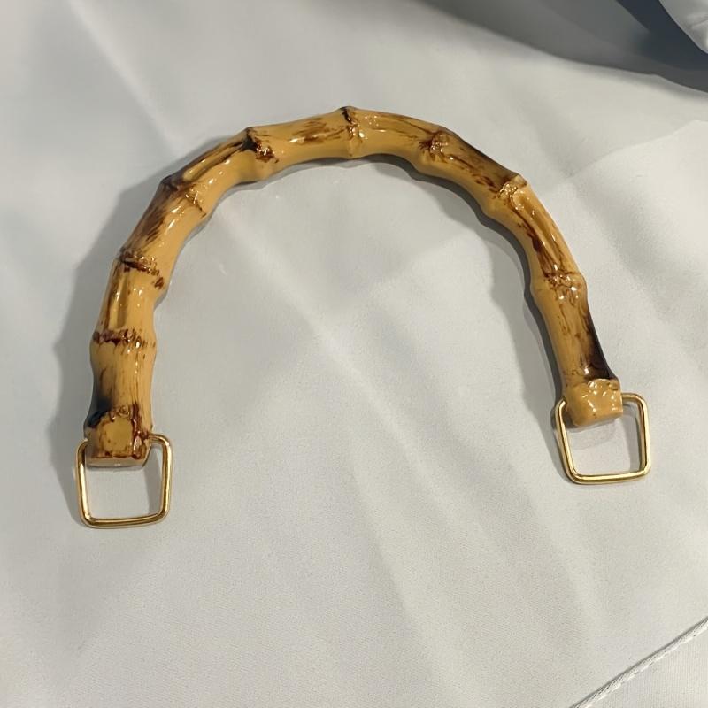 EcoChic Handmade Woven Bag Handles | Resin Bamboo-Style Crafted Plastic Carry Loops, DIY Replacement Handles for Handbags