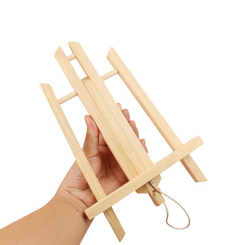 Oil Painting Stand Flat Stand Wooden Tripod Trapezoidal Easel Art Painting Display Stand Folding Sketch Small Easel for Children