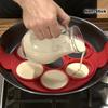 Silikon-Eierringform mit sieben Löchern, hochtemperaturbeständig, Mehrzweck-Pfannkuchen-Koch-Backwerkzeug für die Küchenpfanne