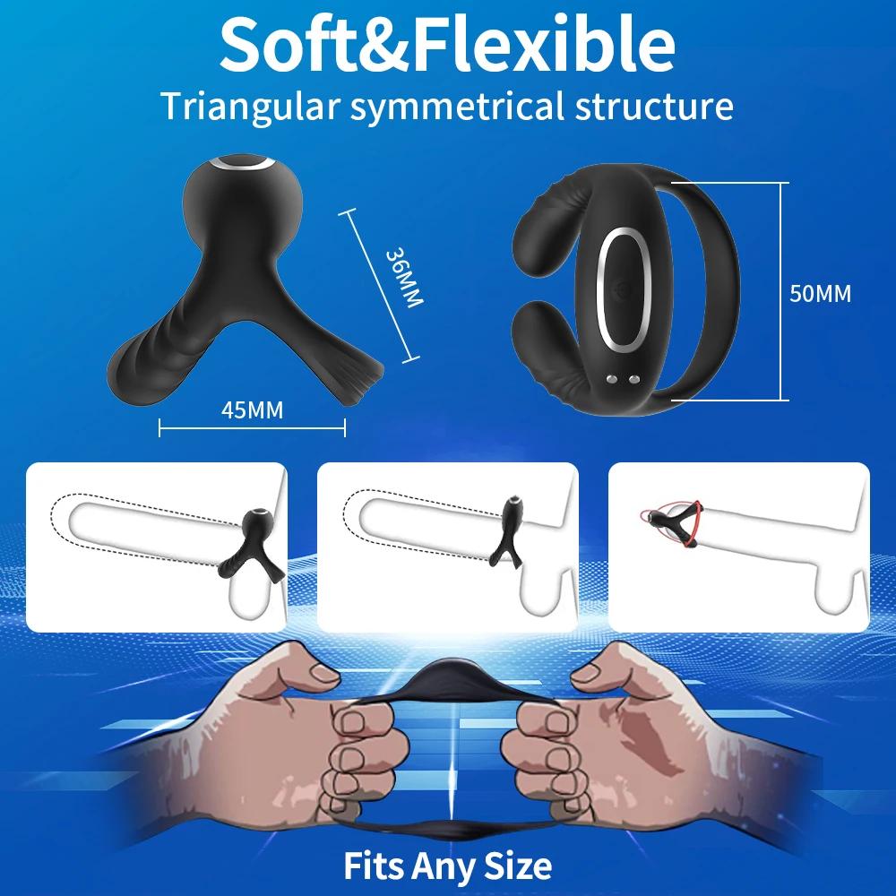 Penisring mit Bluetooth-Fernbedienung und Vibrationsfunktion, verzögerte Ejakulation, Penisring-Vibrator, Sexspielzeug für Erwachsene, Masturbator für Männer