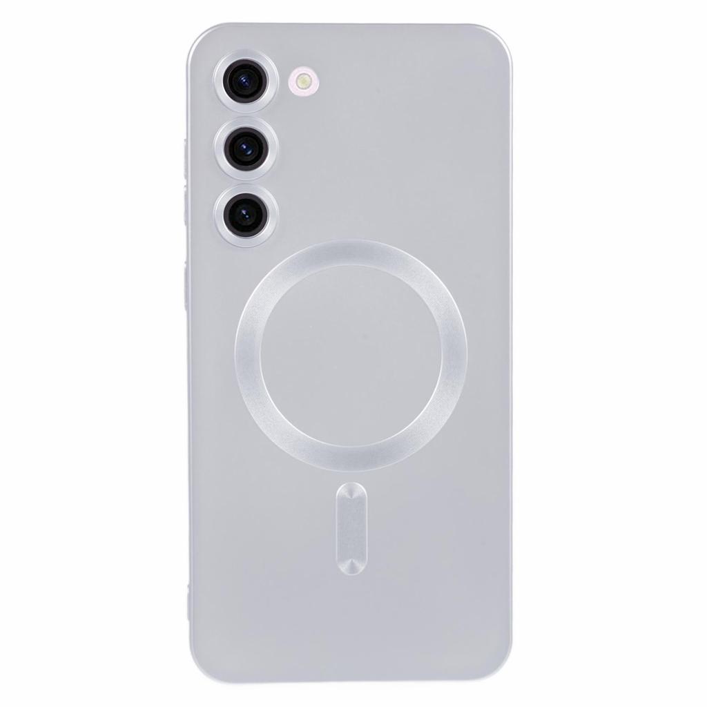 For Samsung Galaxy S23 Phone Case with Lens Protector Compatible with MagSafe Rubberized TPU Case
