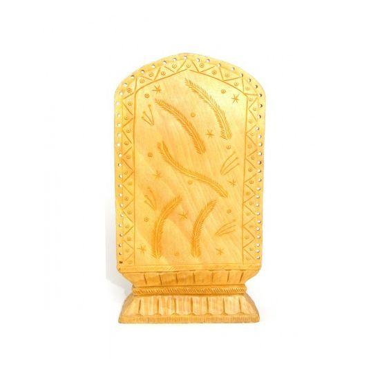 Деревянная статуэтка богини Лакшми ручной работы, Goddess Lakshmi Wooden Statue Handmade, MYINDIA