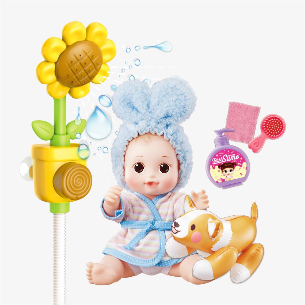 [young toys] Kongsuni & Kongkongi Bathtime Fun Playset with Shower & Puppy