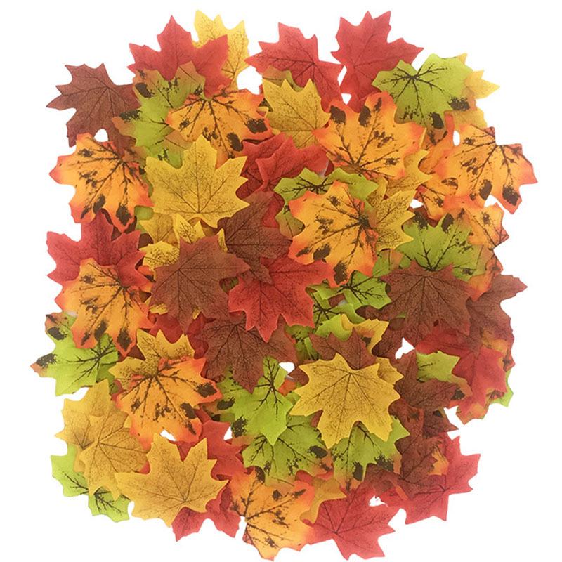 Artificial Autumn Maple Leaves for Wedding Aisle & Kindergarten Decor
