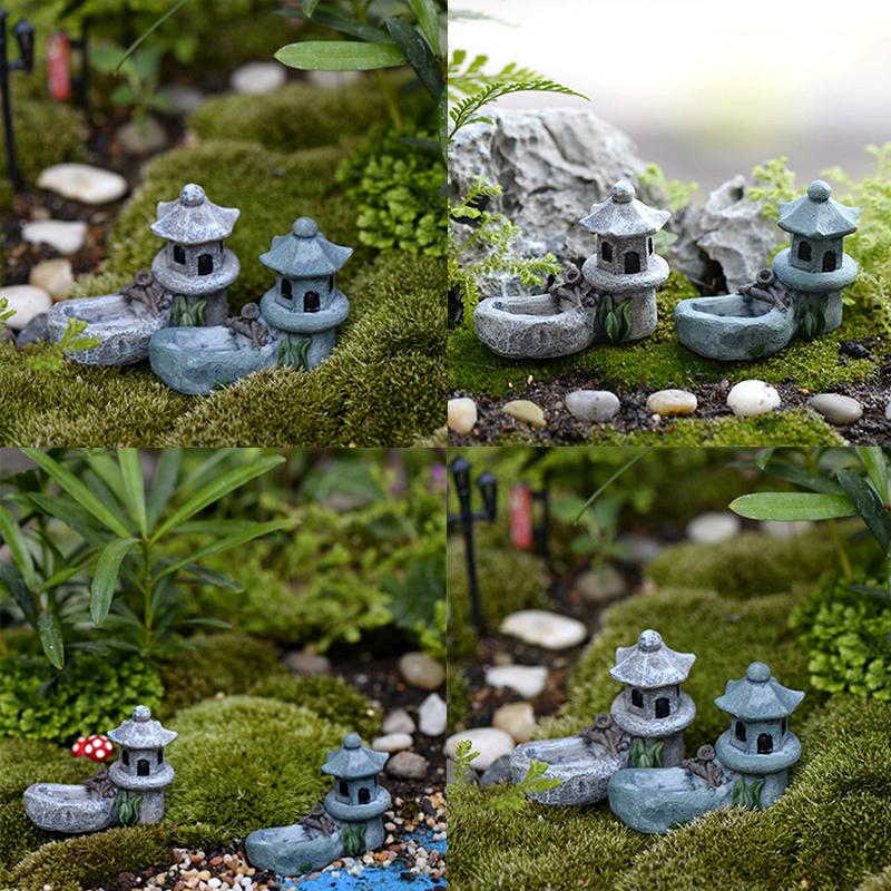 Mini Retro Pond Tower Craft Fairy Garden Decor Figurines Toys Micro Landscape JA Mini Retro Pond Tower Craft Fairy Garden Decor Figurines Toys Micro Landscape JA