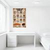 Vintage Types of Pizzas Metal Tin Sign - Retro Aged Poster Wall Decor with Pizza Illustrations & Descriptions for Home Bar Cafe
