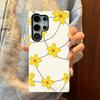 Summer new yellow simple flower Samsung S26 ultra mobile phone case Galaxy S22 2-in-1 protective case