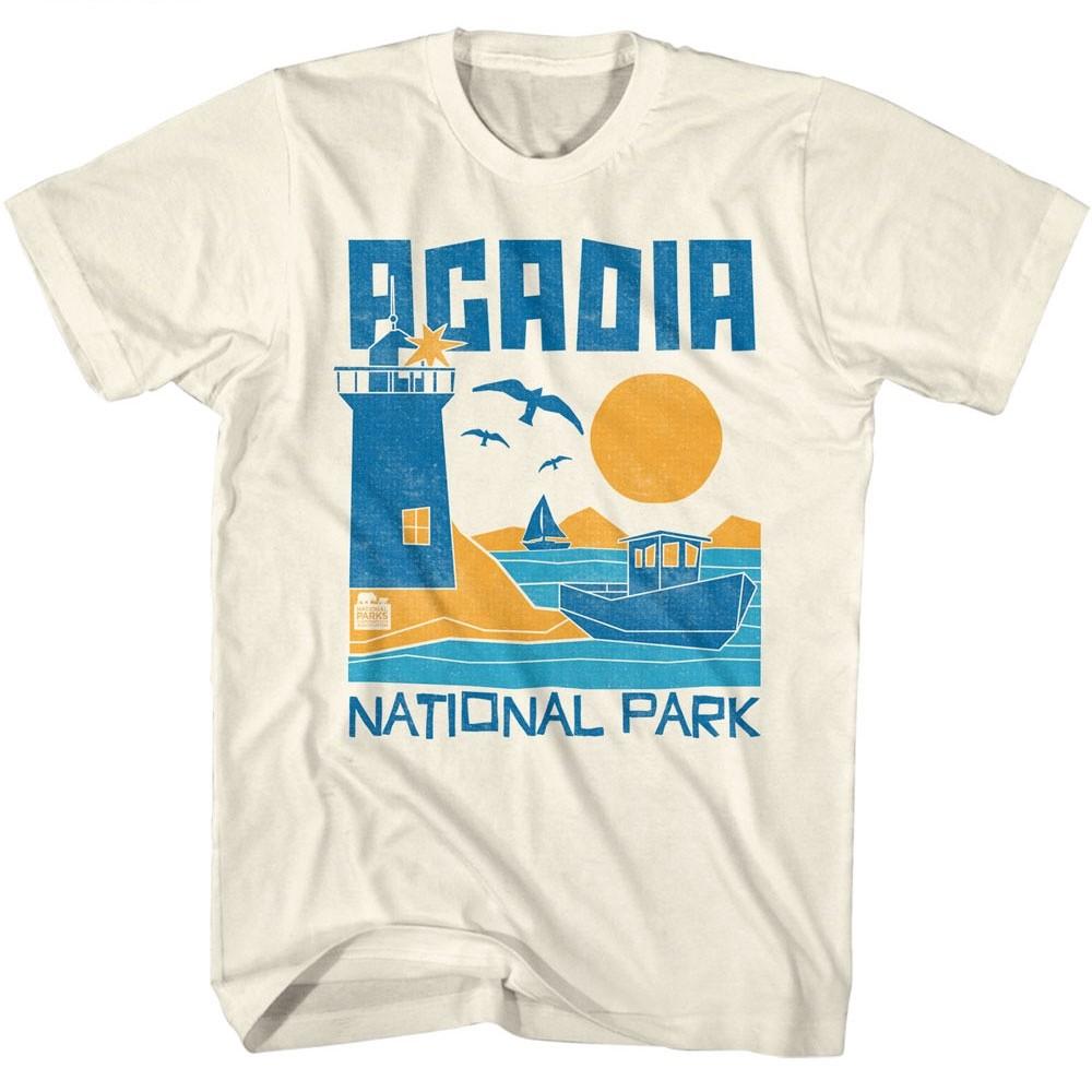 Acadia National Park Light Station Men T Shirt L