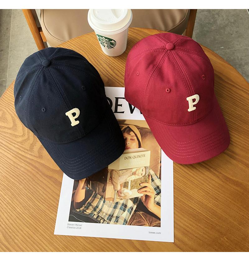Korean Style Letter Baseball Cap Women Big Head Circumference Cap Simple Soft Top Sun Hat Men