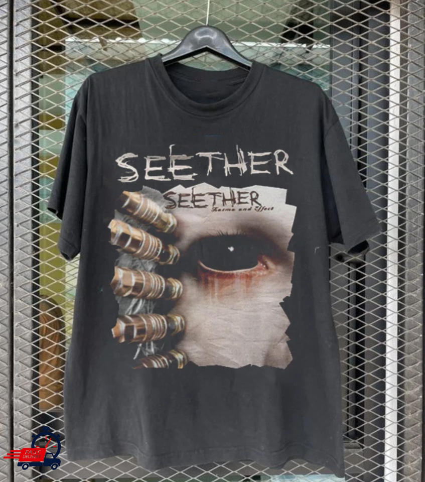 HORKÁ NOVINKA!!! Seether Karma and Effect Tričko Unisex Přetisk Plné Vintage Tričko Pánská Trička