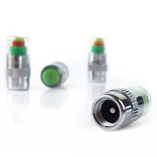 Tire Pressure Monitoring Valve Stem Caps Visual Tri-Color Alert Caps Waterproof Tire Pressure Gauge Replacement Caps for Cars Trucks SUVs Motorcycles