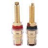 Set of 2pcs High Density Shielded Transparent Terminals Posts for Stable Signal Transmission in Amplifiers and Speakers