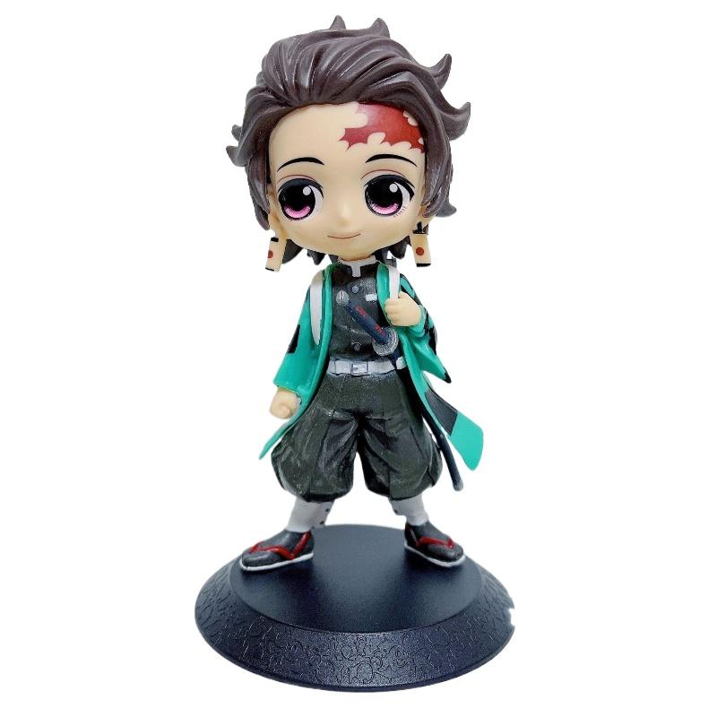 Anime 15cm Dämonentöter Figur Nezuko Tanjirou Zenitsu Inosuke Kyoujurou Giyuu Kawaii Qposket PVC Modell Spielzeug Kinder Geschenk