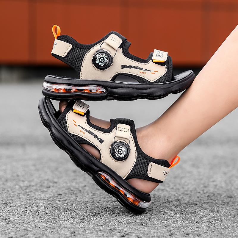 32-42 Children's Summer Large Breathable Fashion Velcro Air Cushion Casual Sandals Beach Shoes