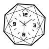 Wall Clock Hanging Wear Resistant Ornament Silent Home Decor for Classroom Housewarming Gift