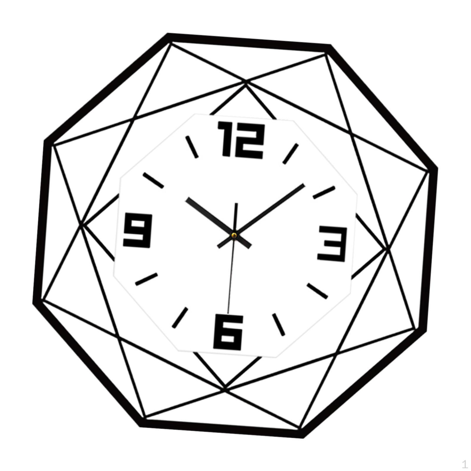 

Wall Clock Hanging Wear Resistant Ornament Silent Home Decor for Classroom Housewarming Gift