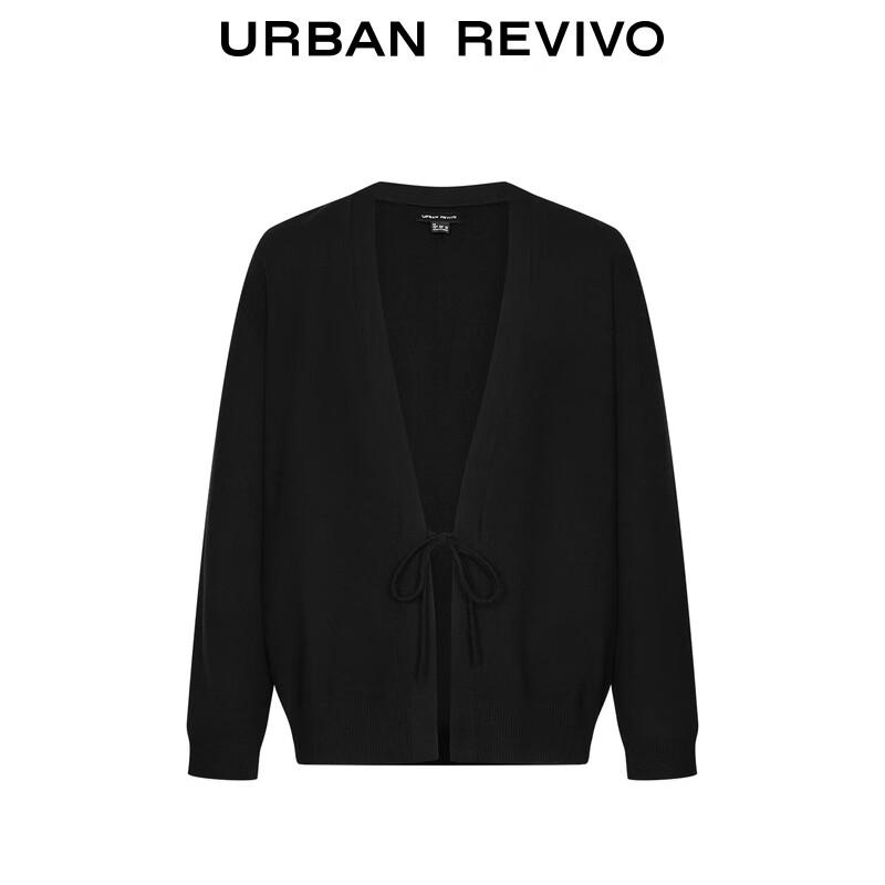 UR Men's V-Neck Tie-Up Knit Cardigan