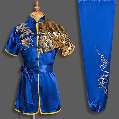 Men Chinese Style Women Children Embroidered Dragon Kung Fu Suit Tai Chi Wushu Uniform Outdoor Sport Jacket Pants Sets
