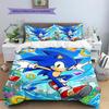 Sonic the Hedgehog Daily Use Bedding Nice Fan Gift Patterned Duvet Cover Set Anime Bedroom Decor -xia67