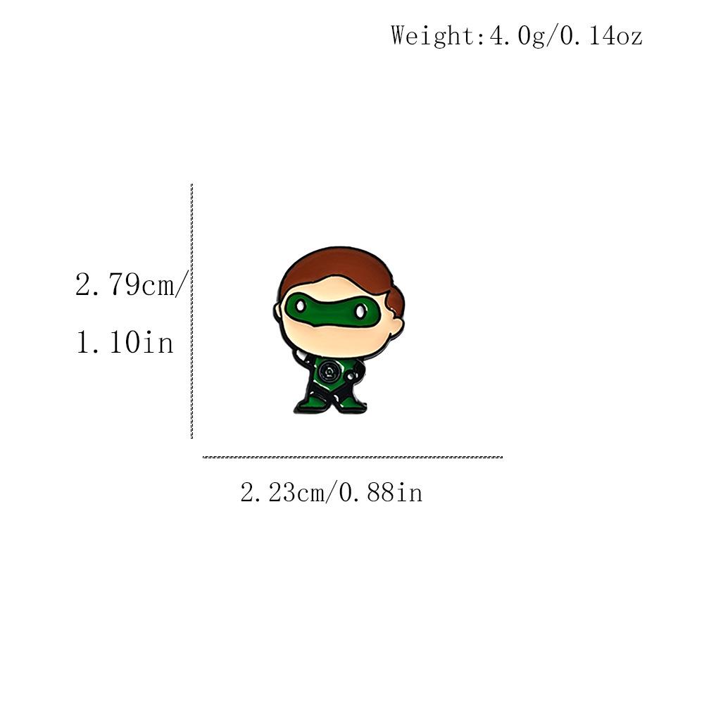 Classic Film & TV Superhero Cartoon Metal Brooch - Cute Anime Character Badge Accessory