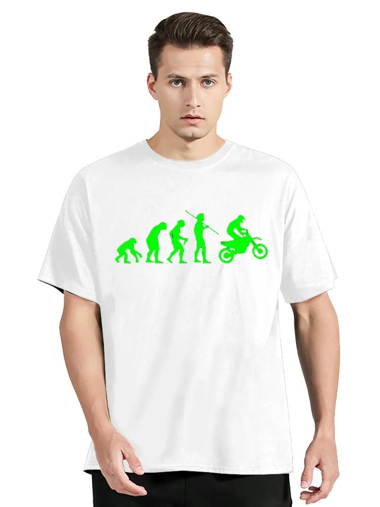 Summer Fashion T-shirt Evolution Motocross Enduro Moto Cross Motorrad Biker Cotton Tshirt Clothing Oversized Tops Tees