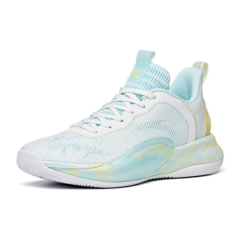 Anta Light Cavalry 6 Anti-Slip Wear-Resistant Low-Top Basketball Shoes White Blue Green Sneakers 112121605-7