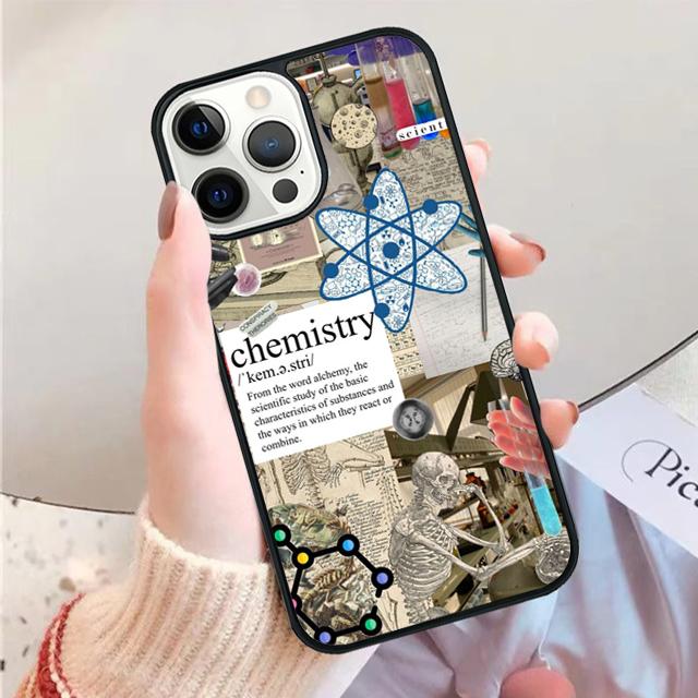 Vintage Seamless Chemistry Laboratory Phone Case Cover For iPhone 17 Air 15 16 14 Plus 11 12 13 Pro Max Apple Max