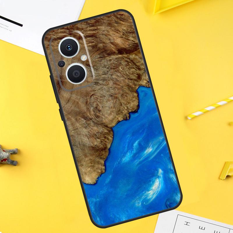 Wood Resin Pattern For OPPO Reno 7 8 Lite 8T 14F 13F 11F 12F 10 11 12 13 14 Pro OPPO Find X5 X6 X8 X9 Pro Case