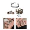 Star Adjustable Rings Star Dating Rings Alloy Material Star Opening Rings