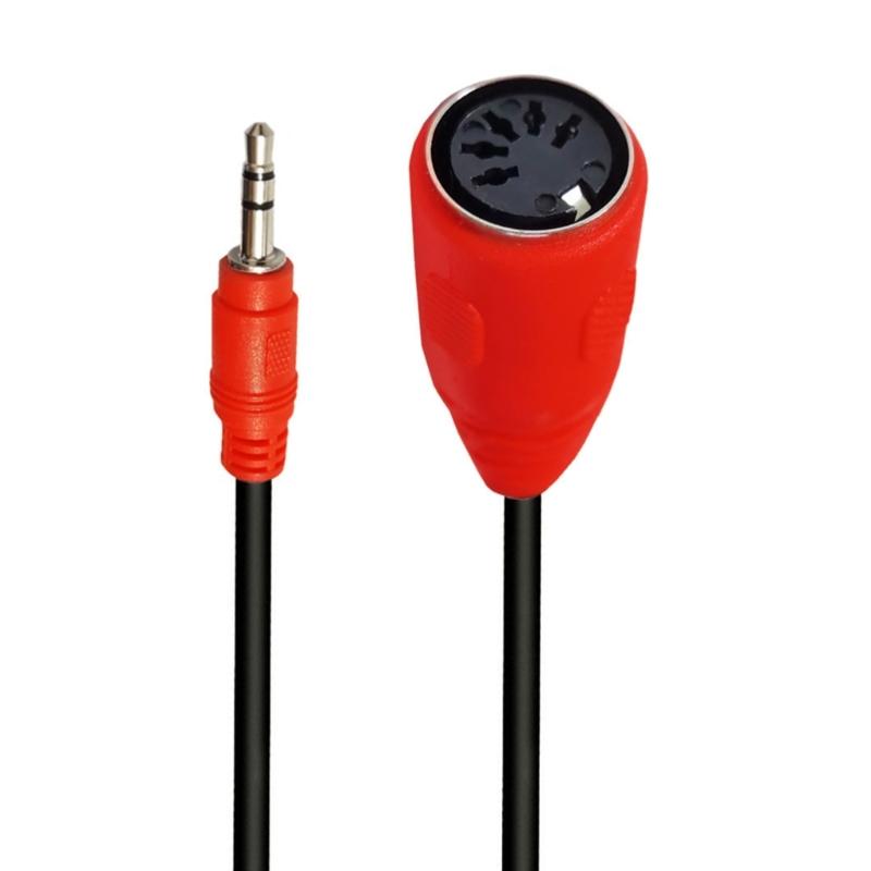 5Pin DIN Female to 3.5mm TRS Male Adapter Cord Connection Cable Wire for DIN 5Pin Devices and Sound Systems 19.69inch
