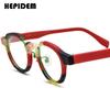 FONEX HEPIDEM Acetate Eyeglasses Frame Men New Round Brand Design Glasses Women Retro Vintage Eyewear Japanese Spectacles 9356