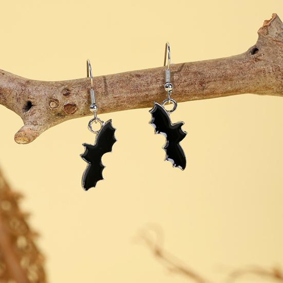 1 Pair Halloween Earrings Bat Ghost Hand Spider Pumpkin Ghost Black Cat Shape Drop Earrings Jewelry Accessories