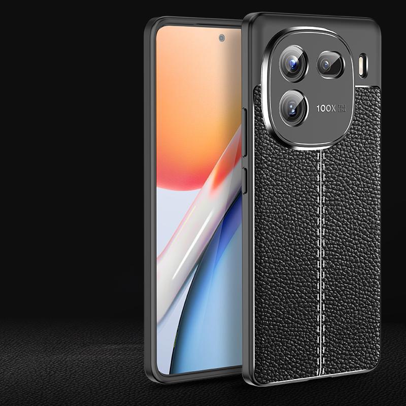 

Для iQOO 12 чехол Vivo iQOO 12 Capas Coque роскошный телефон задняя крышка противоударный бампер TPU кожа Fundas Vivo iQOO12 iQOO 12 Pro For iQOO 12 чёрный