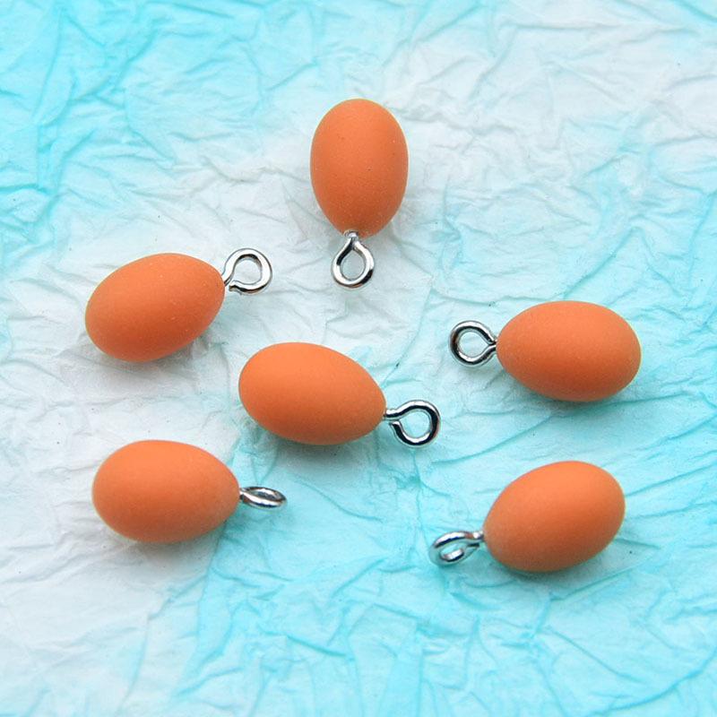 Colorful Acrylic Egg Ornaments: Mini Quail & Goose Egg Pendants for DIY Jewelry.