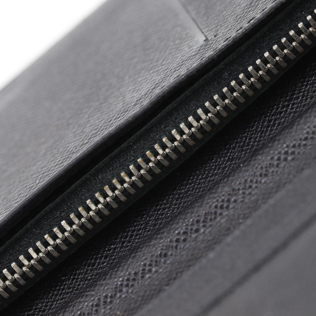 Louis Vuitton Brazza Portefeuille Purse N62665 Black Damier Grafitto Canvas Mens Used