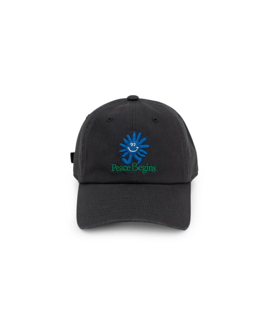 BIGWAVE COLLECTIVE Peace Run Washed Ball Cap (Slate)